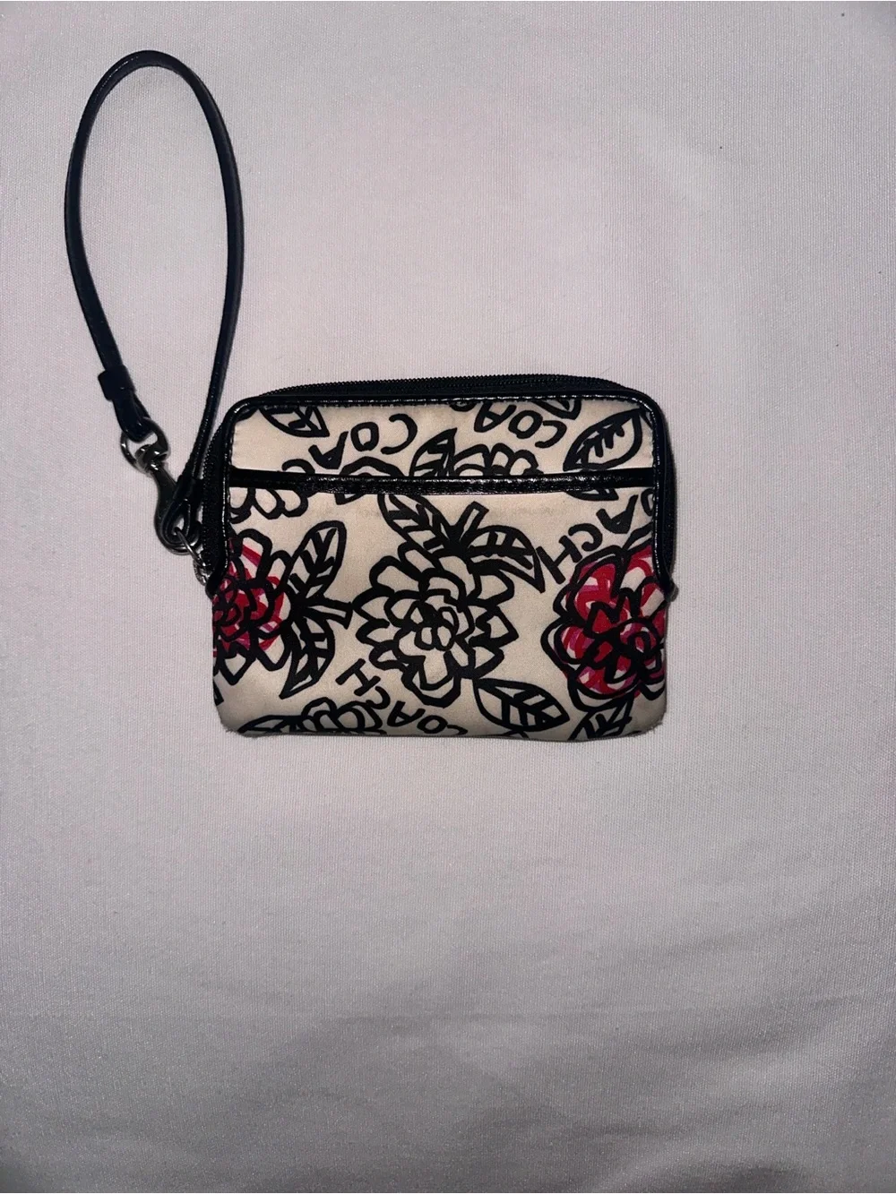 Coach Poppy Floral Graffiti Wristlet